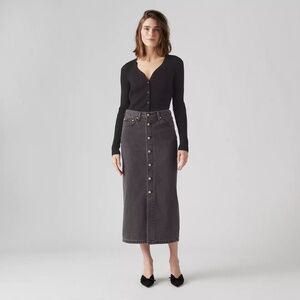 Levi's Button Midi Skirt